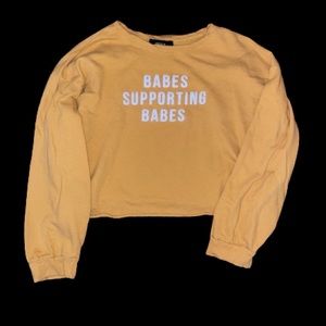 Mustard crop crewneck
